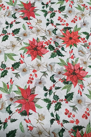 Tissu déco COLMAR poinsettia 401