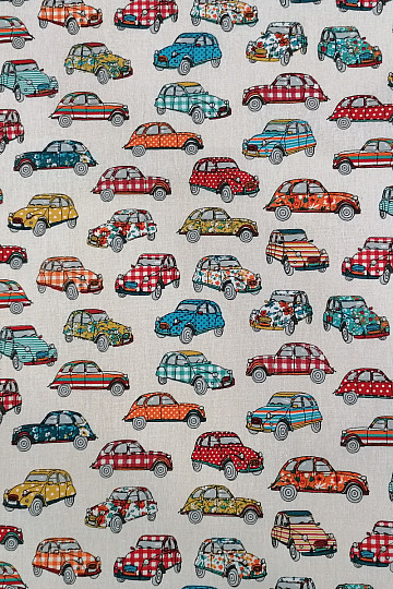 Tissu en coton AUTO coloré