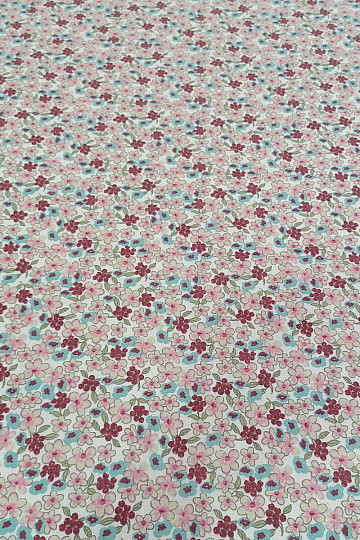 Tissu coton LILAS rose