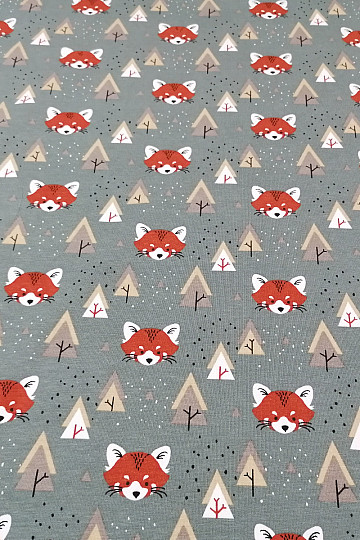 Tricot en coton FOX kaki