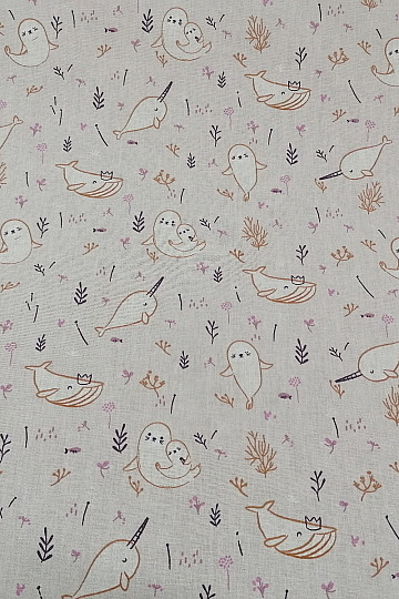 Tissu coton BALEINE