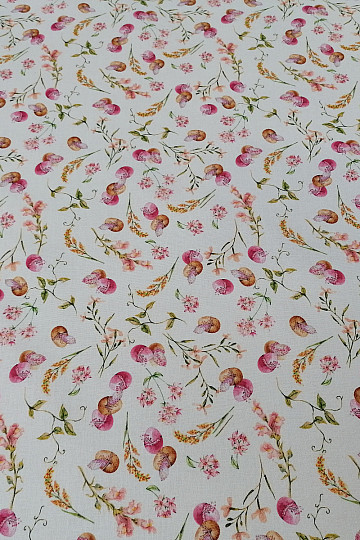 Tissu coton OEUFS ROSE