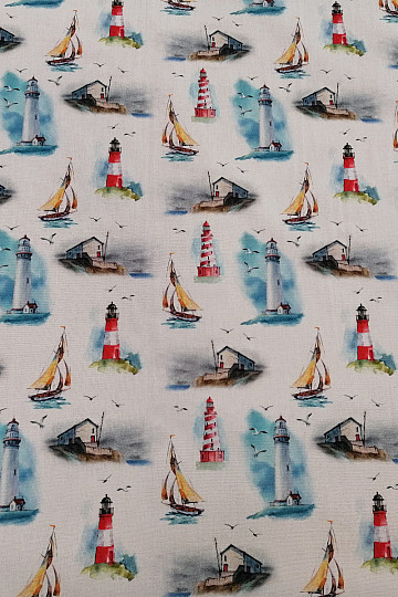 Tissu coton MER