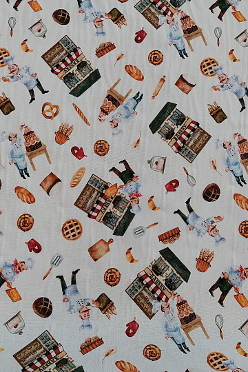 Tissu coton BOULANGERIE