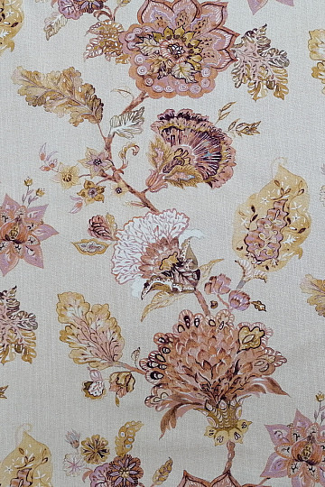 Tissu déco FLEURS rose