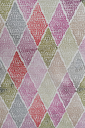 Tissu déco RHOMBODE rose-vert