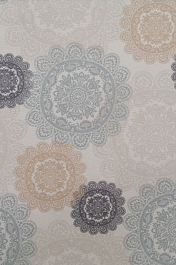 Tissu déco MANDALA gris-beige