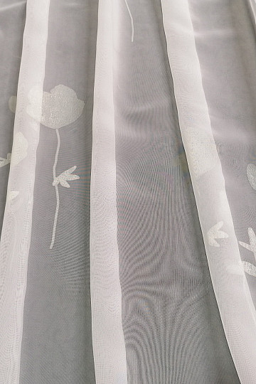 Rideau voilage FLEURS beige