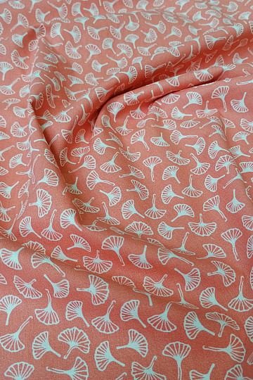 Tissu coton GINKO petit vieux rose