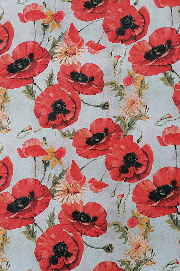 Tissu décoratif LAZA COQUELICOTS