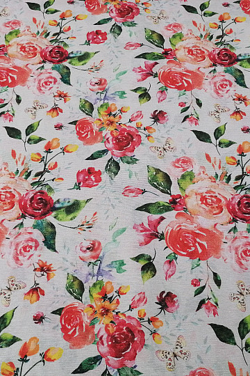 Tissu décoratif FLEURS ZAIDA