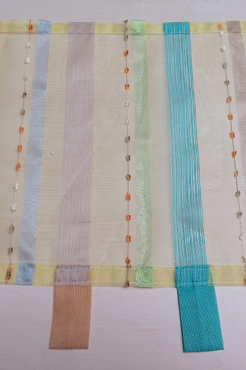 Rideau vitrail - voile avec broderie 20372/762