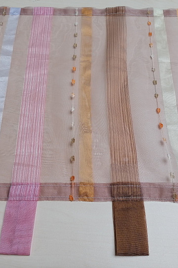 Rideau vitrail - voile avec broderie 20372/528