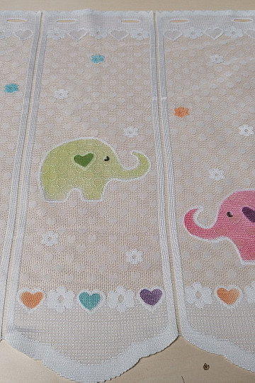 Rideau enfant sur vitrail - jacquard SLONICI