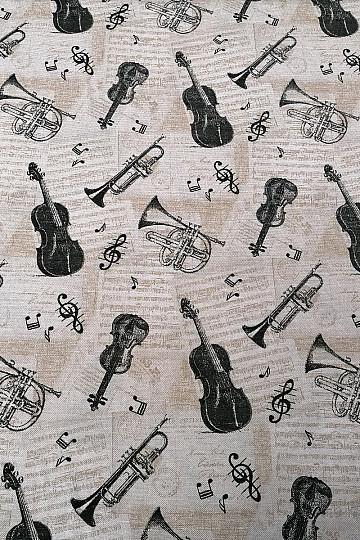 Tissu décoratif INSTRUMENTS DE MUSIQUE