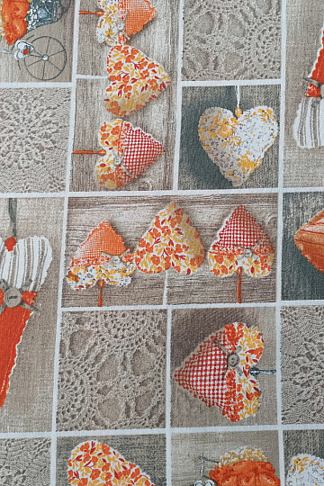 Tissu déco LIDIA&#39;S HEART orange