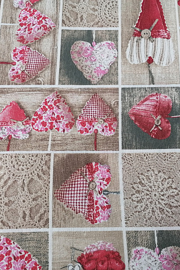 Tissu déco LIDIA&#39;S HEART rouge