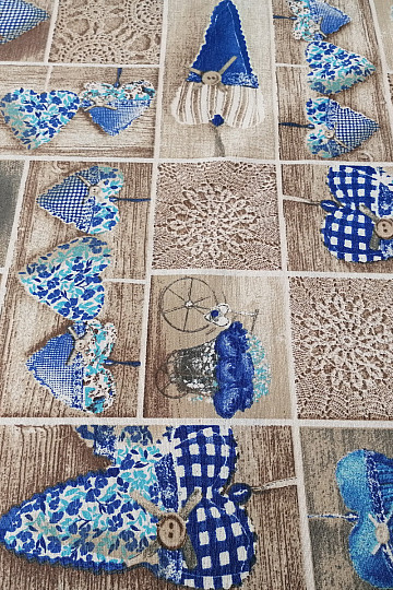 Tissu déco LIDIA&#39;S HEART bleu