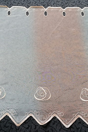 Rideau vitrail - voile avec broderie 225