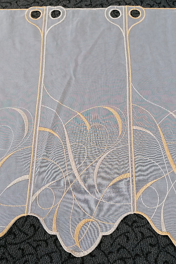 Rideau vitrail - voile orange 512/01