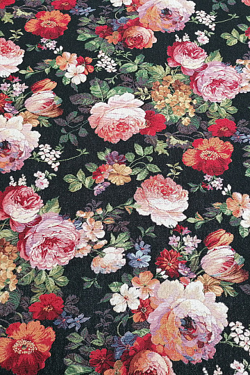 Tissu à tapisserie ROSE NOIRE