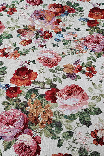 Tissu à tapisserie CRÈME ROSE