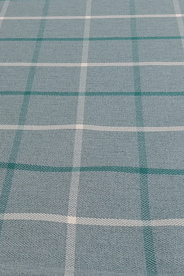 tissu de revêtement MULL ARCHER carreaux - gris vert - menthe