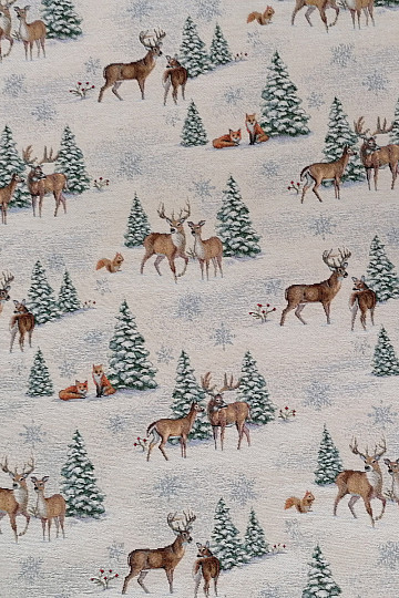 Tissu tapisserie ANIMAUX PRÈS DE L&#39;ARBRE