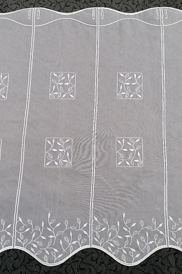 Rideau vitrail - voile avec broderie V550