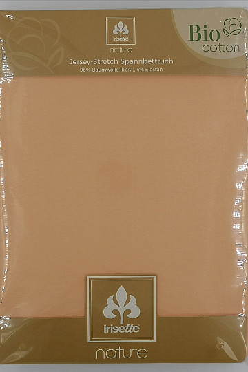 Drap jersey BAMBOU - COTON BIO abricot
