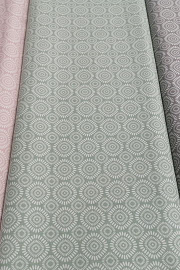 Tissu coton Geo soleil gris-beige