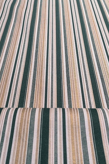 Tissu en coton Rayure de Noël vert