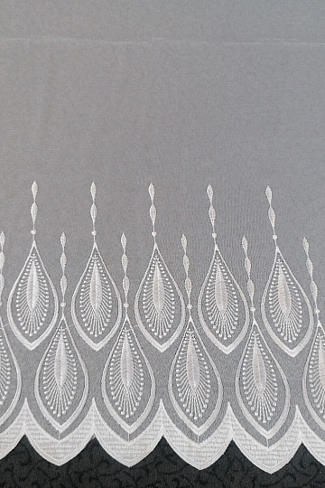 Rideau brodé de luxe 66713/175 blanc