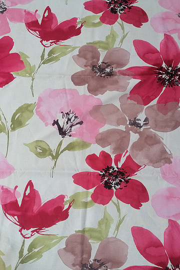 Rideau décoratif Fleurs roses grandes 150x240 cm