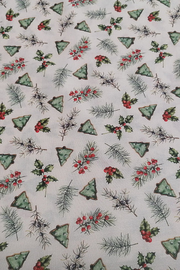 Tissu en coton GALLETAS arbres