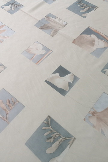 Tissu déco Beige à fleurs