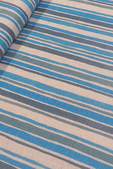 Tissu déco Rayure bleue 2