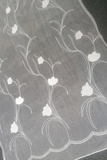 Rideau fini avec fleurs 100x245 cm