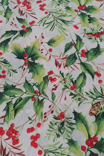 Tissu de décoration de Noël Holly 3