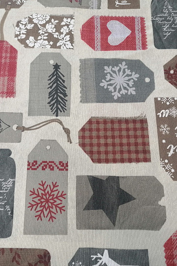 Étiquettes en tissu décoratif de Noël