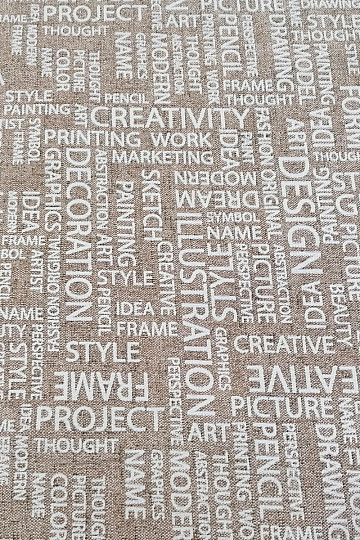 Tissu décoratif ART LETRAS