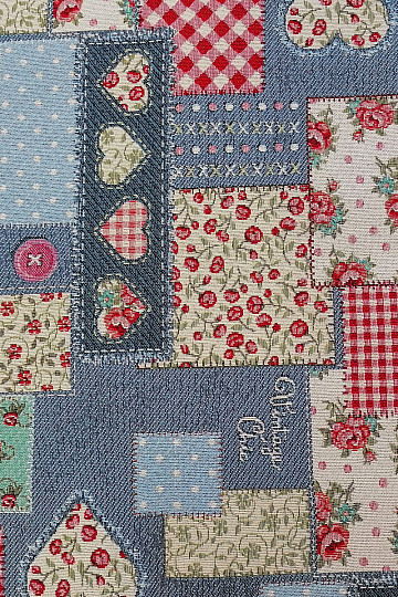 Nappe tapisserie, écharpe patchwork vintage