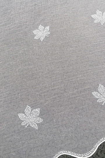 Rideau de luxe brodé - feuilles
