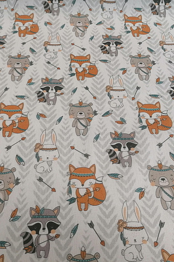 Tissu coton Indiens - animaux