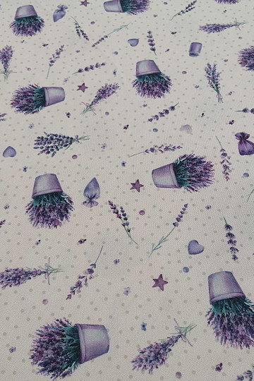 Tissu déco Pot de fleurs Lavande