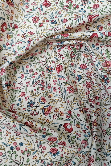 Tissu coton INDIENE crème