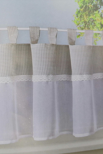 Rideau fini GERSTER kanafas gris 50x150 cm