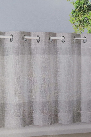 Rideau fini GERSTER crème-gris 50x140 cm