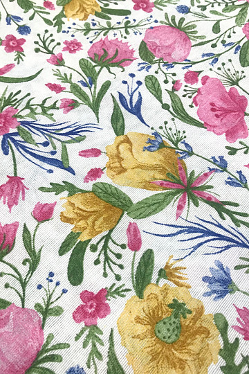 Tissu déco Fleurs CLARA rose