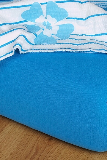 Drap de lit en jersey couleur DENIM